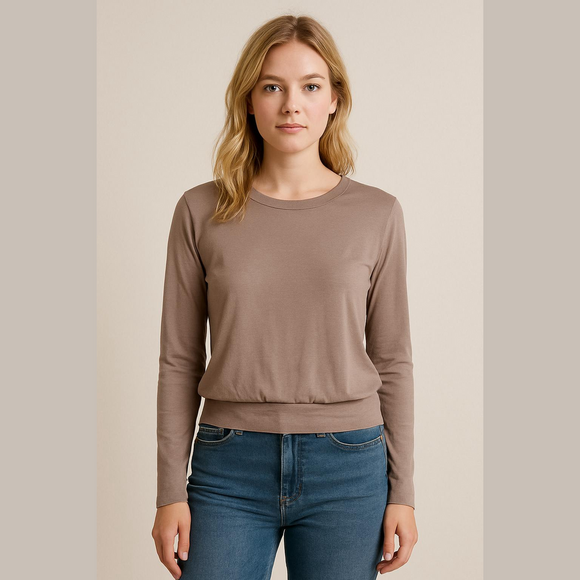 Aritzia Wilfred xxs beige long sleeve blouse - Picture 2 of 8